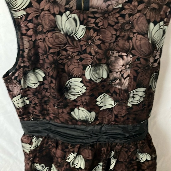 Frock by Tracy Reese (Anthropologie): Floral Brown Motif- Sparkle- 10 - Picture 14 of 16